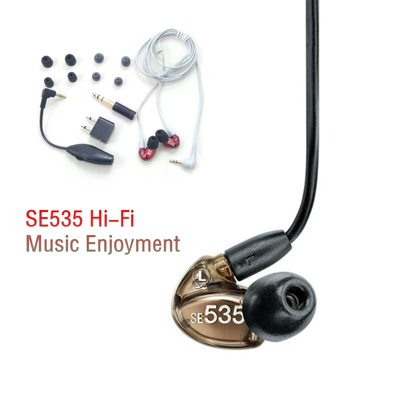 

Loss Promotion faster ship Brand SE535 Earphone Hi-fi stereo earbuds SE 535 In ear Earphones