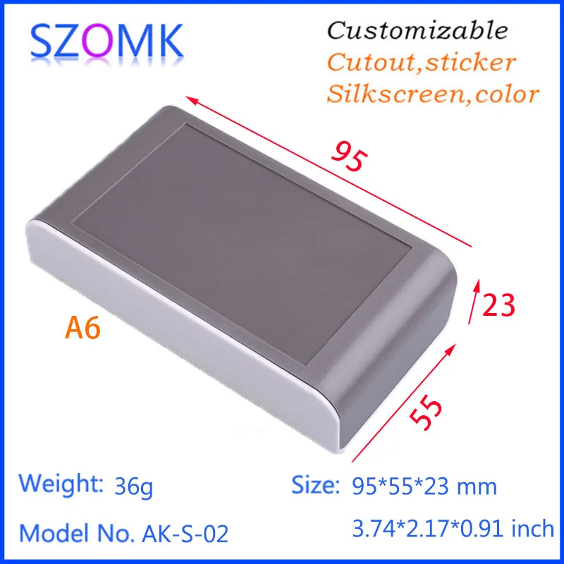 Manufacture szomk Plastic box electronics (1Pcs) 95*55*23mm Diy housing Switch ABS material box portable handheld instrument box