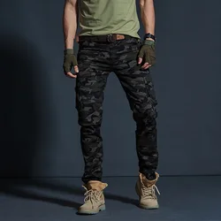 Men's Military Style Cargo Pants Men Waterproof Breathable Male Trousers Joggers Army Pockets Casual Pants Plus Size