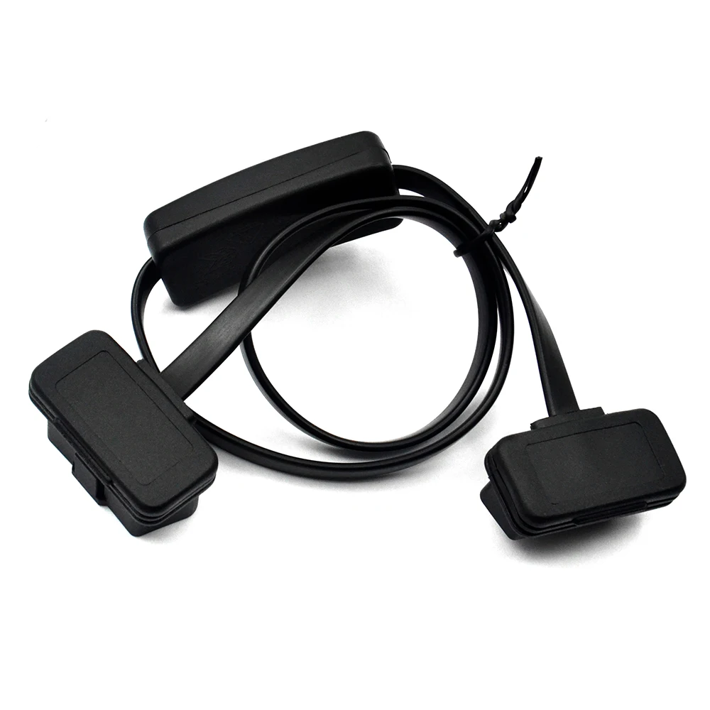 

OBD2 Splitter with Switch Extension Cable Ultra-thin Elbow Noodles Cable Diagnostic Connector Cable Car