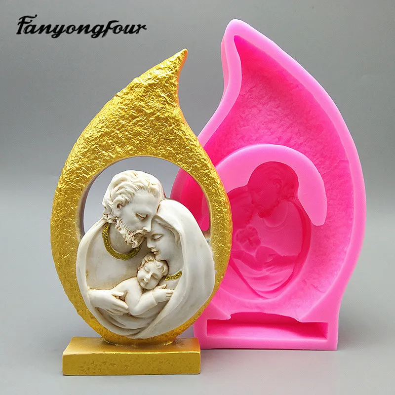 Shengjia Sankou Silicone Mold DIY Reproduction Aromatherapy Candle Gypsum Concrete Crystal Dropping Resin Mold Production Crafts