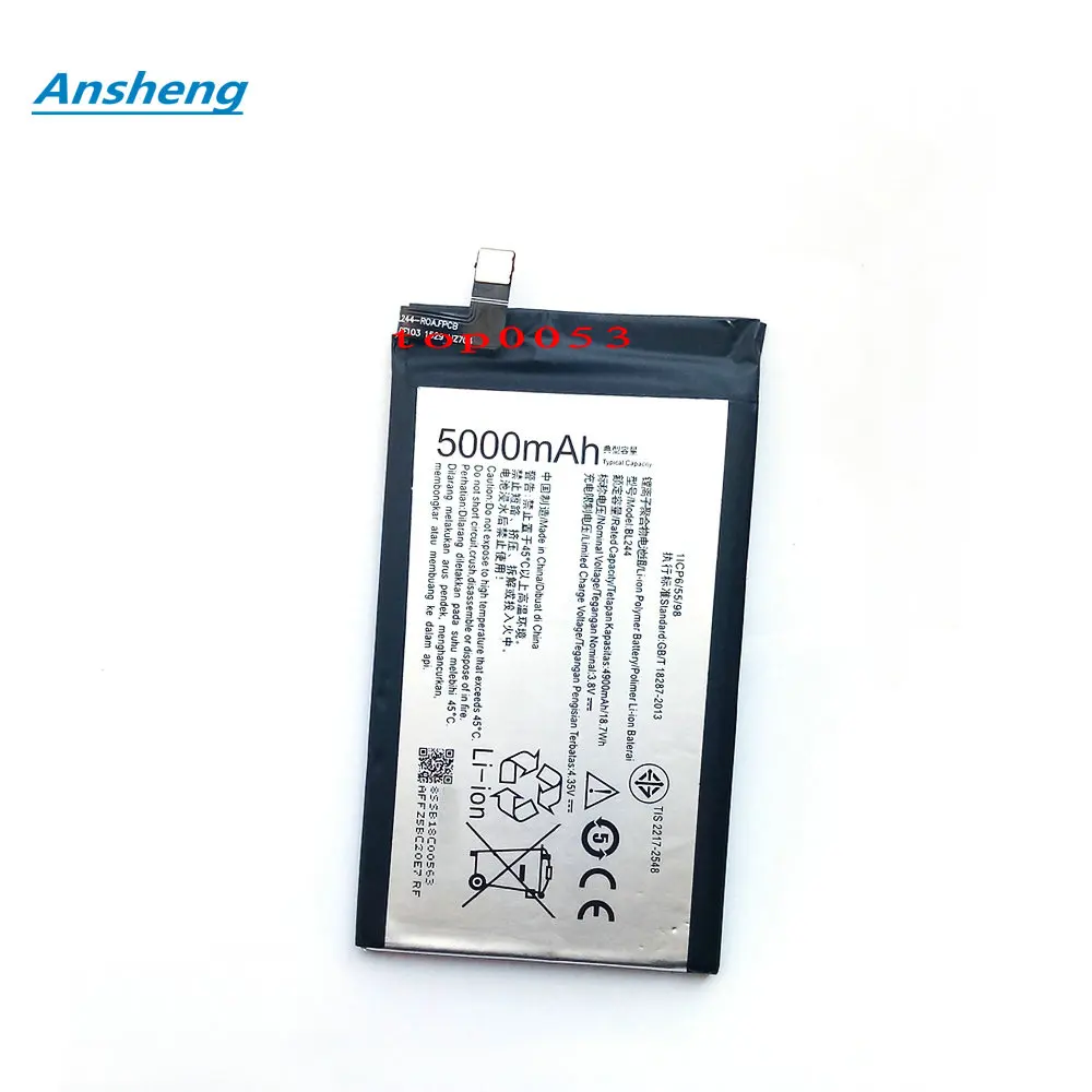 3.8V 5000mAh BL244 Battery For Lenovo Vibe P1A42 P1C58 P1C72 P1 Mobile Phone