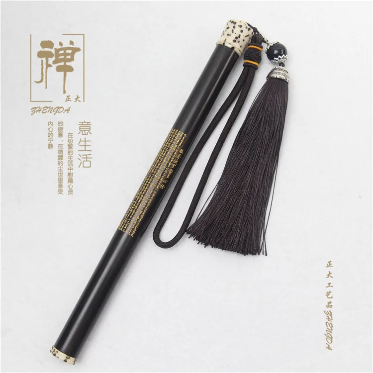 High quality purple ebony inlaid Tan Bodhi screw long incense incense tube tube Buddhist incense box appliances