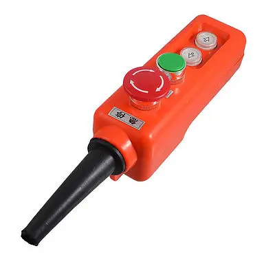 Red Emergency Stop Momentary Up-down Green Flat Push Button Switch for Crane