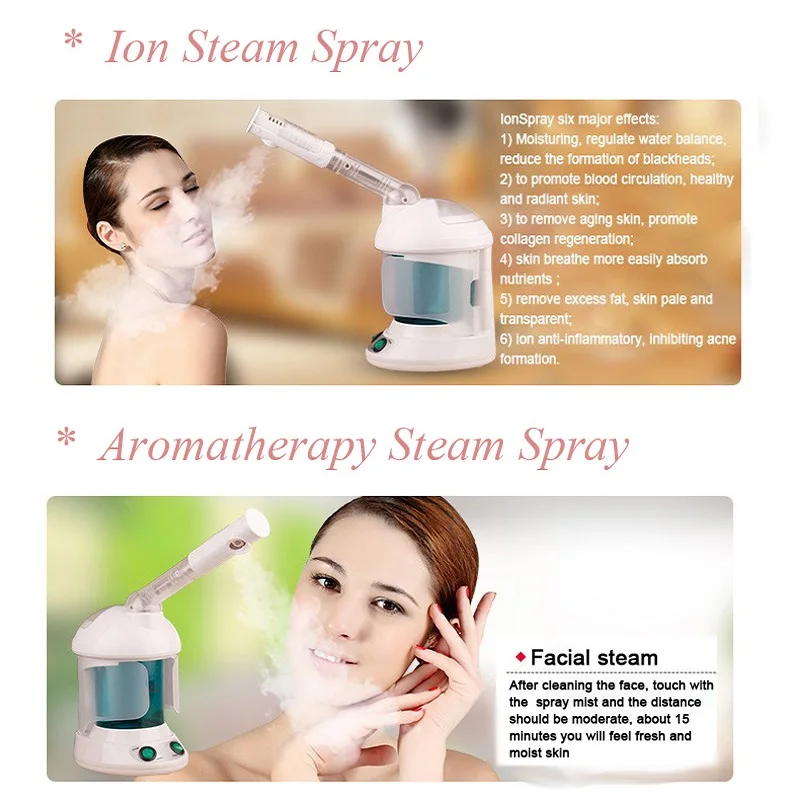 Vaporisateur à l'ozone pour le visage, outil de soins de la peau, humidificateur d'air pour salon à domicile, brume de caractère chaude, hydratant pour les soins du visage, appareil de beauté