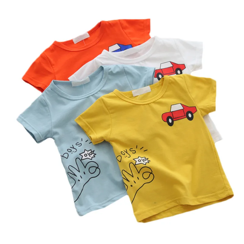 Cartoon Car Baby Boys T-Shirts Summer Baby Short Sleeve Tops Fashion Baby Boy\'s Clothing Kids T-shirts for Boys