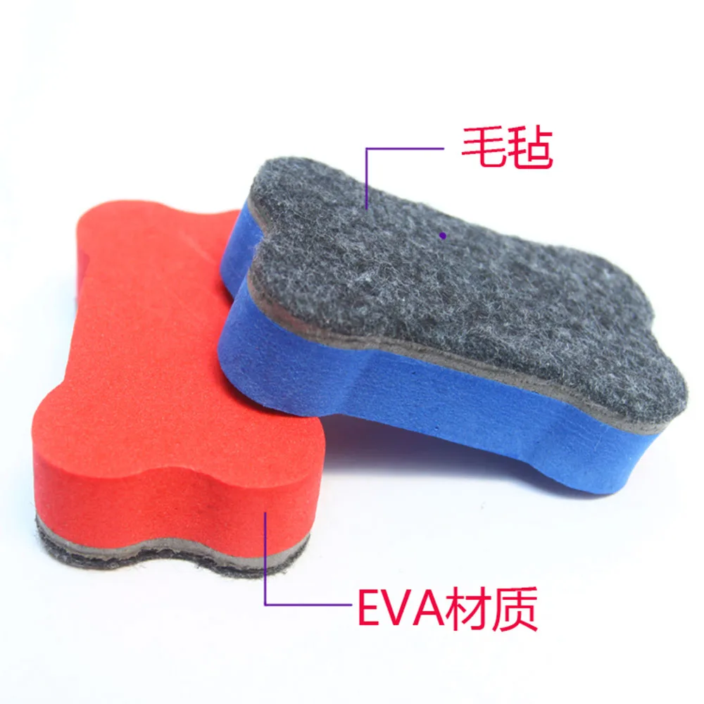 4pcs Bone Shape Magnetic Whiteboard Eraser Multi Color