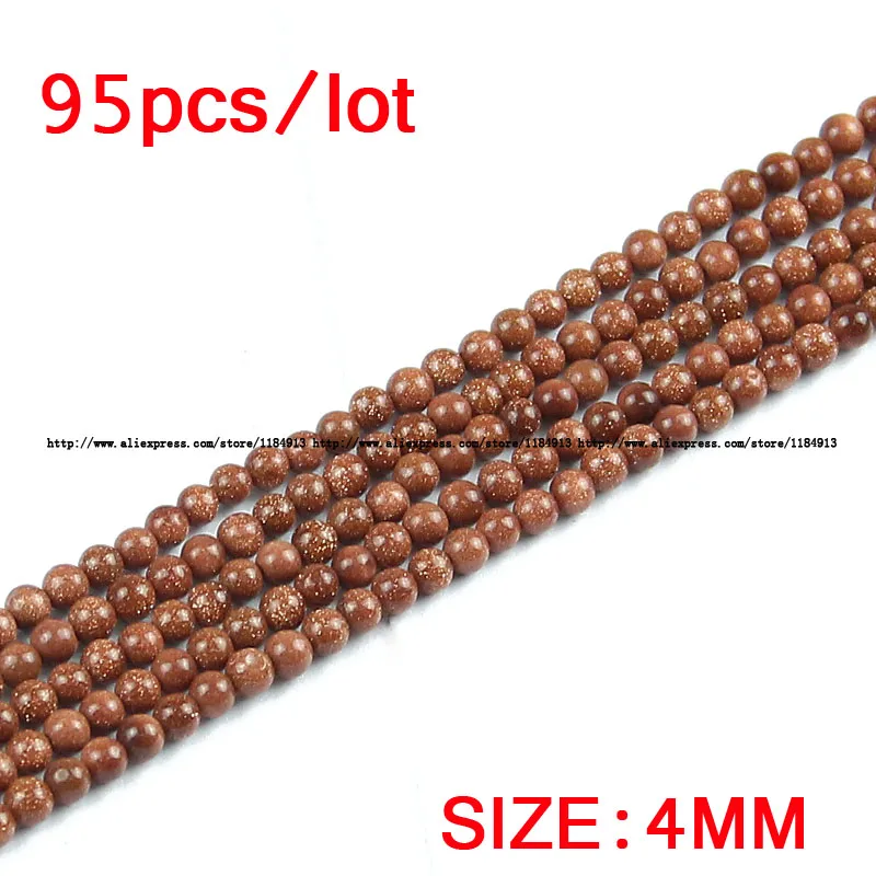 JHNBY Natural Stone Golden sand stone beads Round Loose bead ball 4/6/8/10/12MM Handmade Jewelry bracelet making DIY accessories