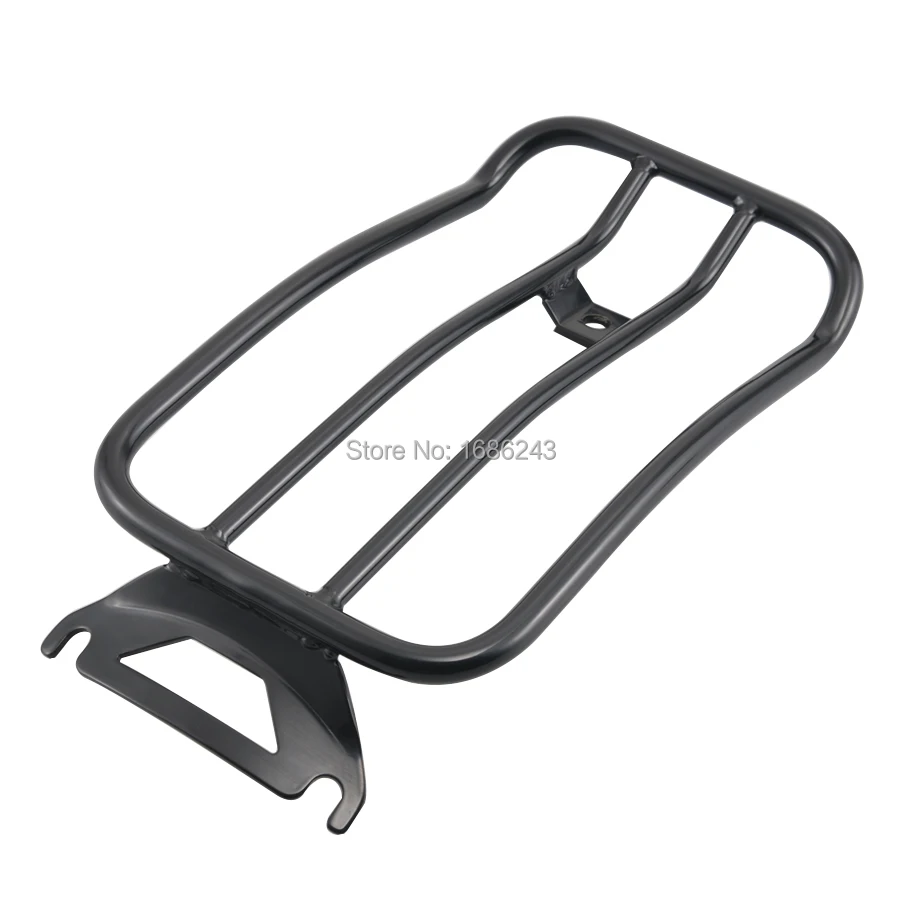 Chrome Black Solo Seat Luggage Rear Fender Rack Fits For Harley Electra Road Street Glide Road King FLHT FLHR FLHX FLT 1997-2020