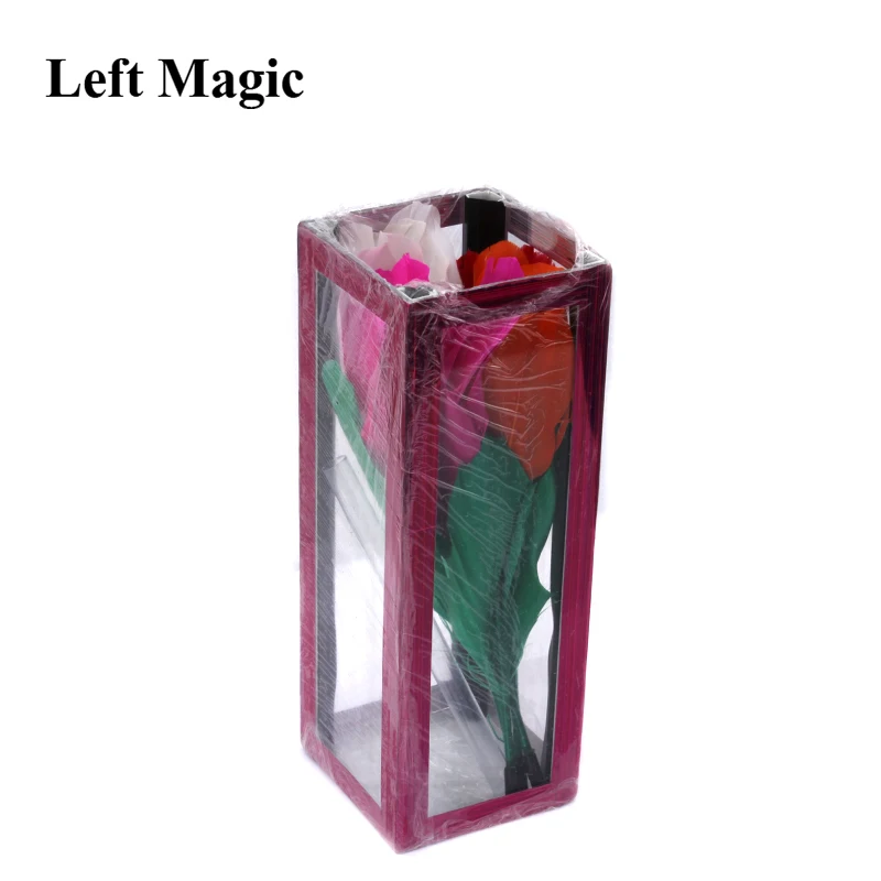 Funny Flower From Crystal Tube Magic Tricks For Magician Stage Flower Appearing Clarity Tube Illusion Mentalism