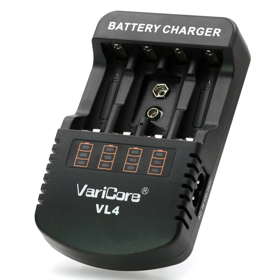 Novelty 2019 varicore VL4 Multifunctional charger 1.48 V-1.5 V nickel-metal hydride AA / AAA 9 V charger DC 12V 1A. AC 100-240