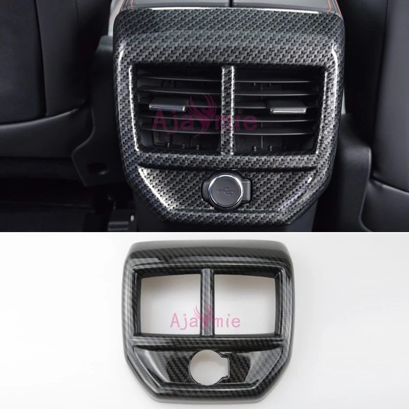 

Accessories For Peugeot 3008 GT 2017 2018 Interior Rear Air Conditional Vent Cover Trim AC Outlet Panel frame Car Styling