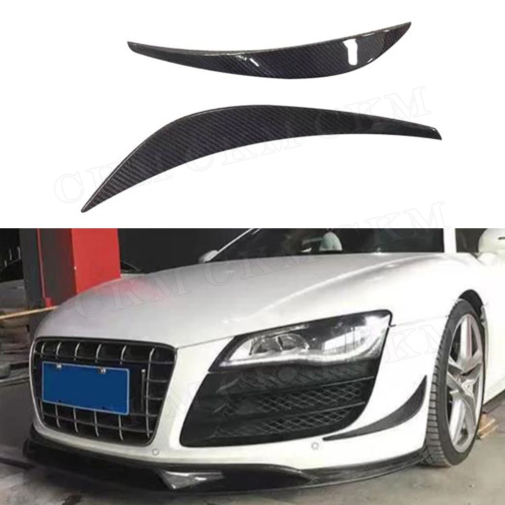 

Carbon Fiber Front Bumper Trim Side Canards Splitter Spoiler for Audi R8 V8 V10 2008-2015 Car Styling