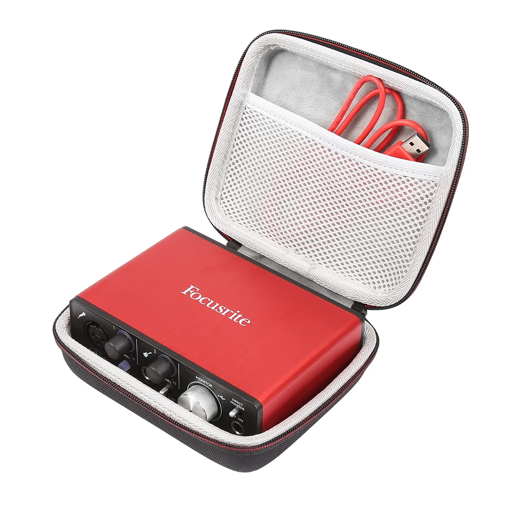 New EVA Hard Travel Cover Portable Case for Focusrite Scarlett Solo (2nd gen) 2 Input 2 Output USB Audio Interface Sound Card