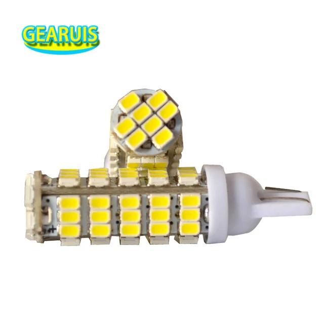 100pcs Super Bright T10 68SMD 1206 LED 160MA 3020 W5W 194 927 168 Car auto Side Interior Bulb Wedge Lamp License plate light 12V