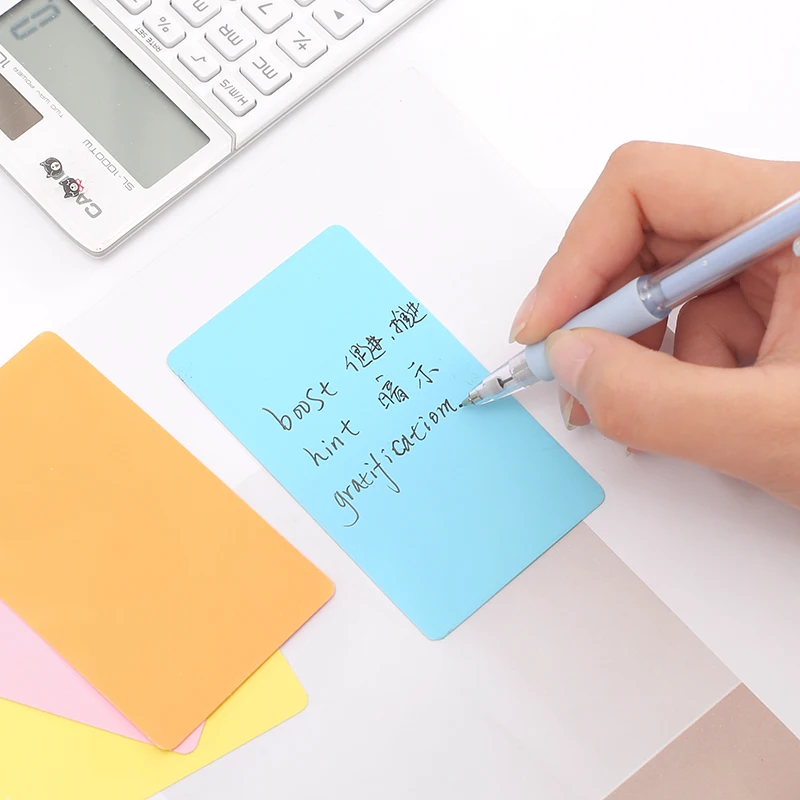 90 ورقة/مجموعة الإبداعية ورقة فارغة مؤشر بطاقات فلاش كوريا القرطاسية DIY الكتابة على الجدران كرافت مذكرة الوسادة بطاقة رسالة ملونة كلمة ملاحظة