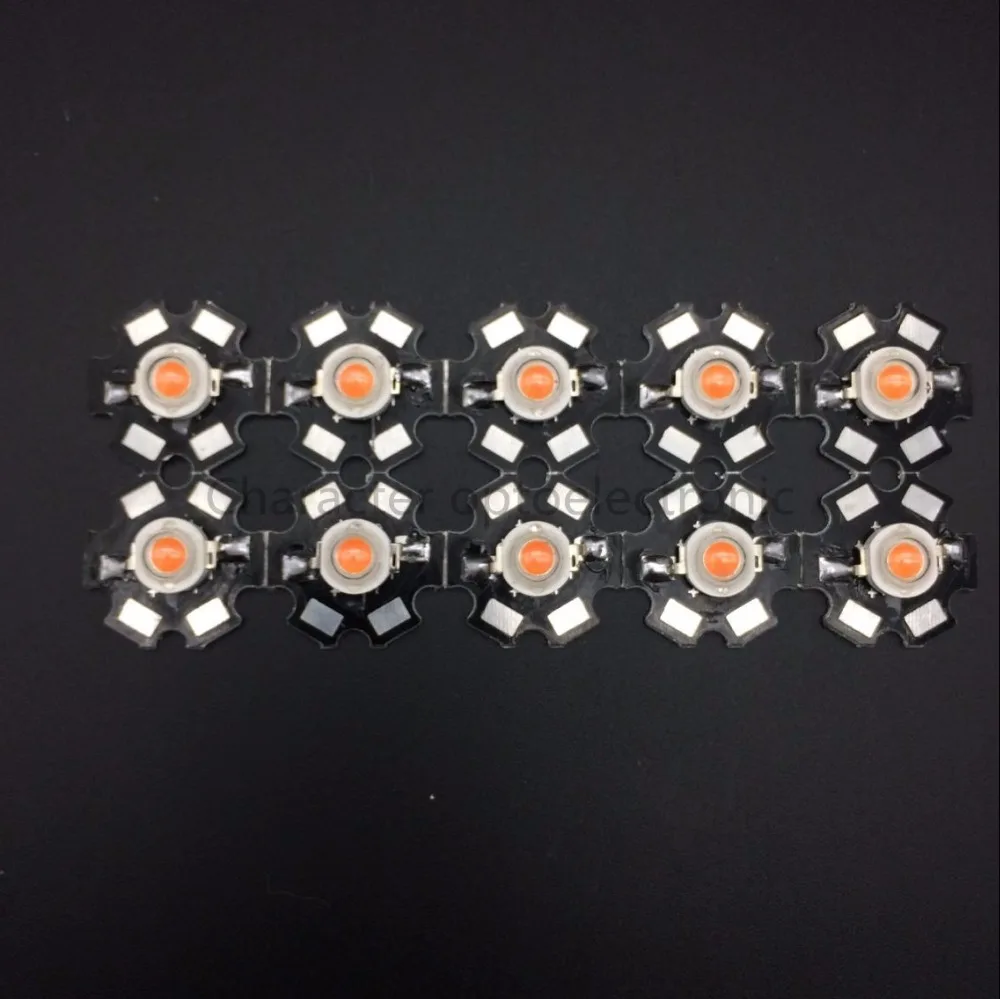 10pcs 3W Plant Grow Full Spectrum 400-840nm High Power LED + 10pcs 60 degree lens + 1pcs 6-10x3w driver