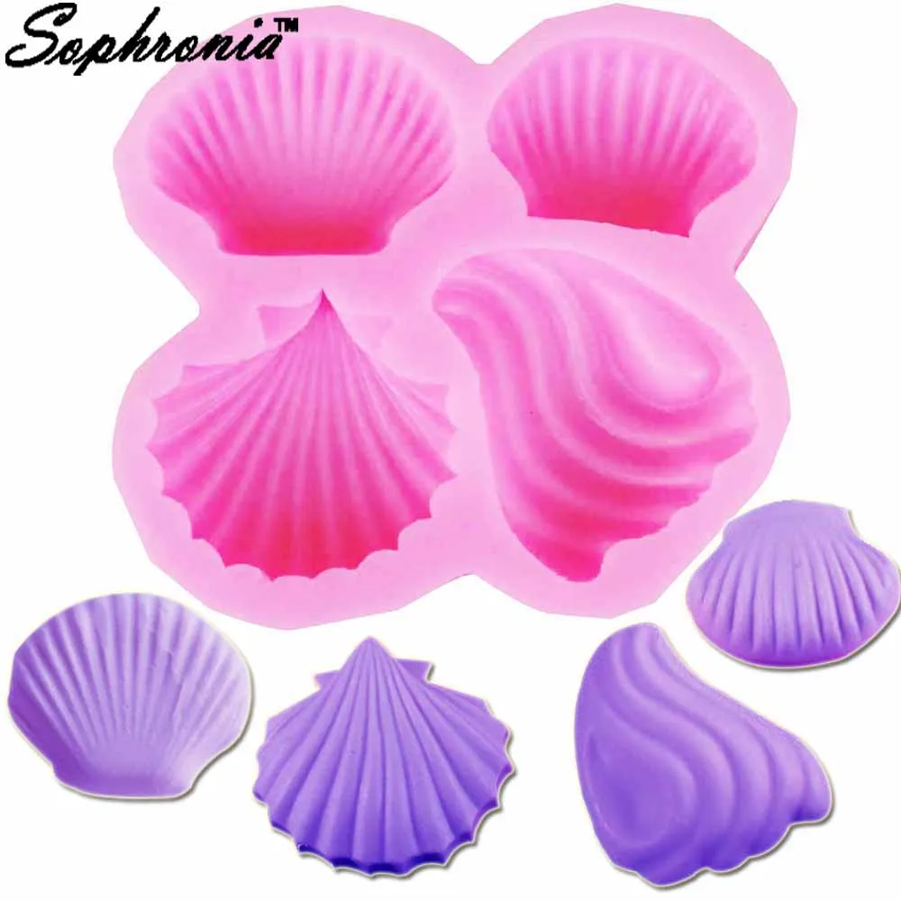 

Sophronia 3D Sea Shells Conch Silicone Mold Cake Fondant Cake Decorating Tools Sugar Craft Chocolate Candy Gumpaste Molds M769