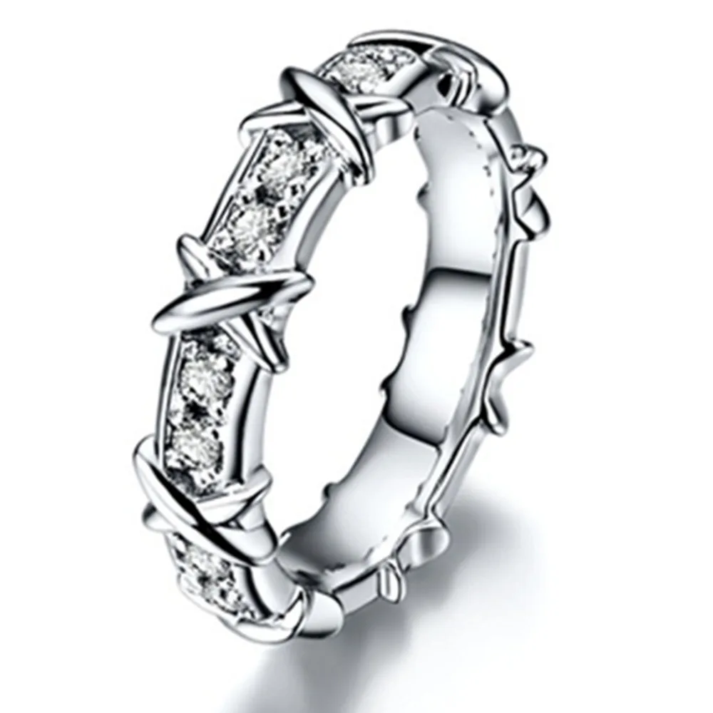 

1:1 Custom Brand Genuine Jewelry Vintage 16PCS Moissanite Diamond Ring Wedding PT950 Band