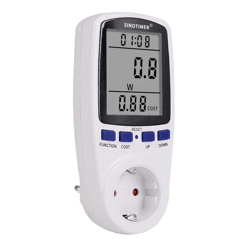 EU Plug Digital Voltage Wattmeter Power Meter Consumption Watt Energy KWh Socket 220V 230V AC Electricity Fees Analyzer Monitor