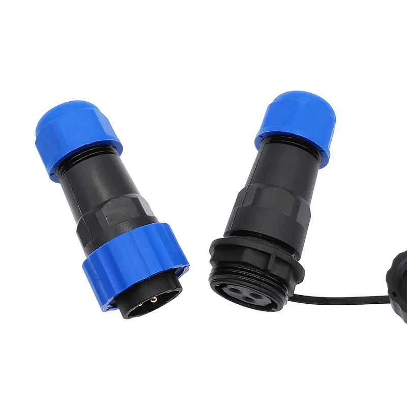 SP20 straight waterproof connector 2/3/4/5/6/7/8/9/10/12/14Pin IP68 Industrial power Male plug and Female socket