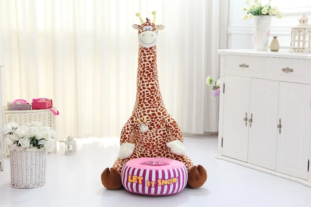 

creative plush giraffe tatami big cartoon brown giraffe sofa children's sofa gift about 70cm