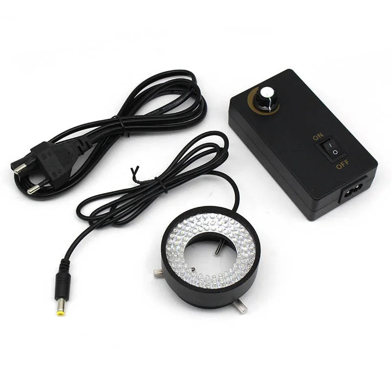 Industrial Camera CCD Vision Light Source Inner Diameter 50 mm 96 LED Ring Lamp Adjustable Brightness Microscope Illumination