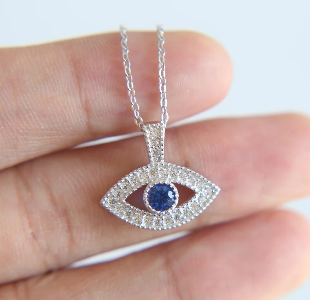 Hear arrow sparking cubic zirconia 2017 factory evil eye pendant women shinny chain beautiful turkish evil eye necklace