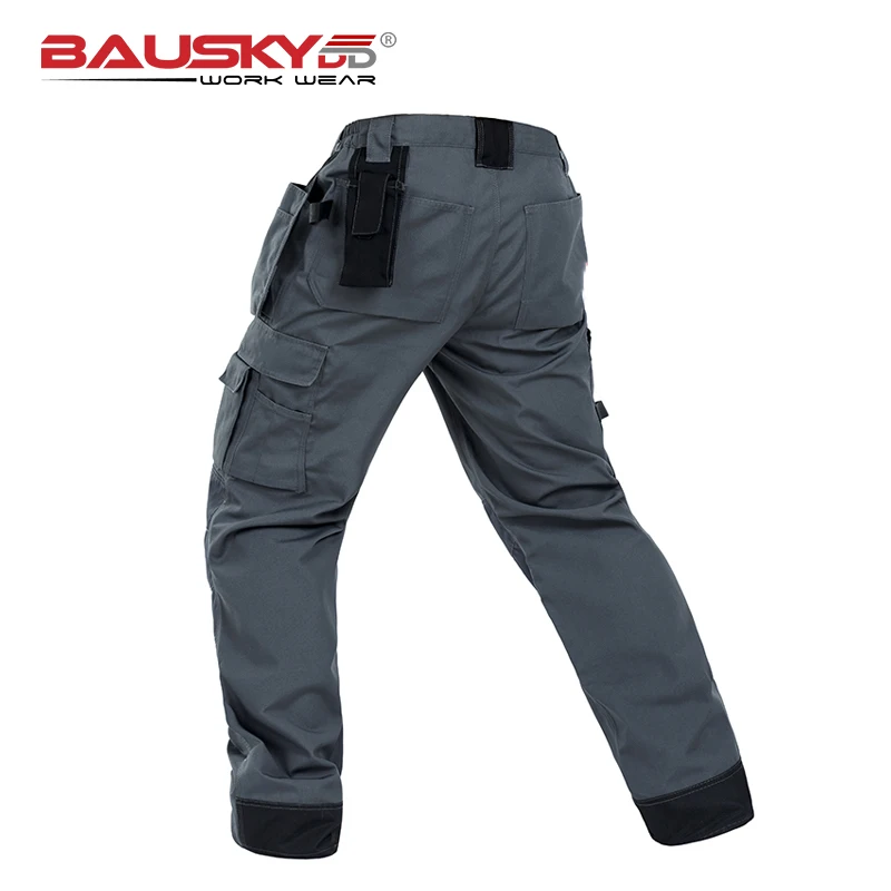 Working Clothes Construction Pants Craftsman\'s Work Pants For Men Construction Black Workwear Pants Cotton Workshop Uniforms