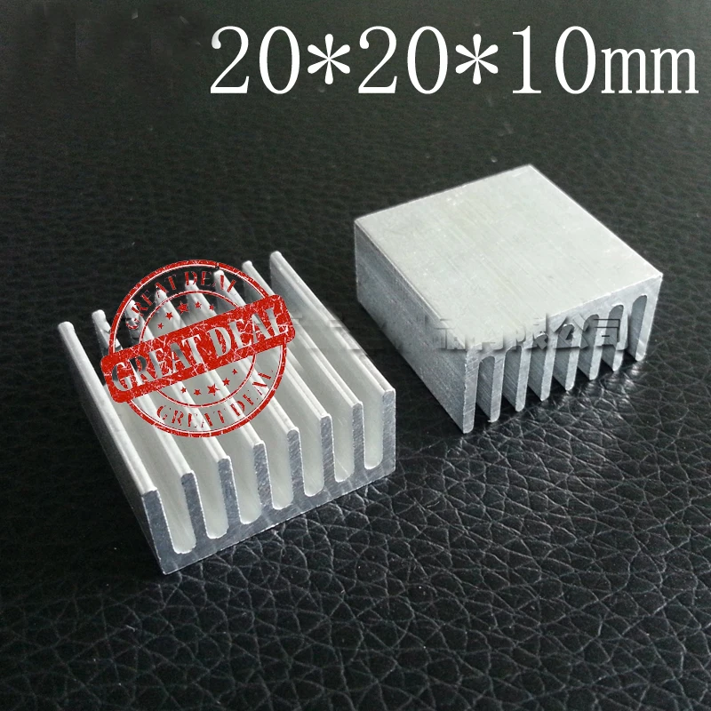 Free Shipping Wholesale 100PCS Aluminum heatsink 20*20*10mm  Audio amplifier heatsink silver