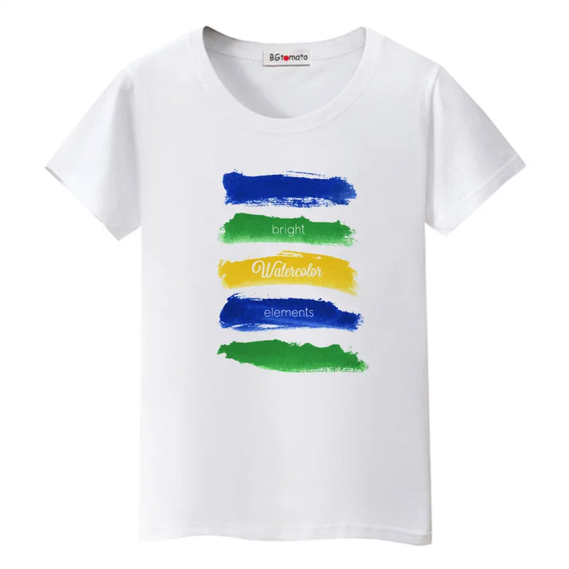 

BGtomato colorful printing tshirt summer casual t-shirt women beautiful summer shirts