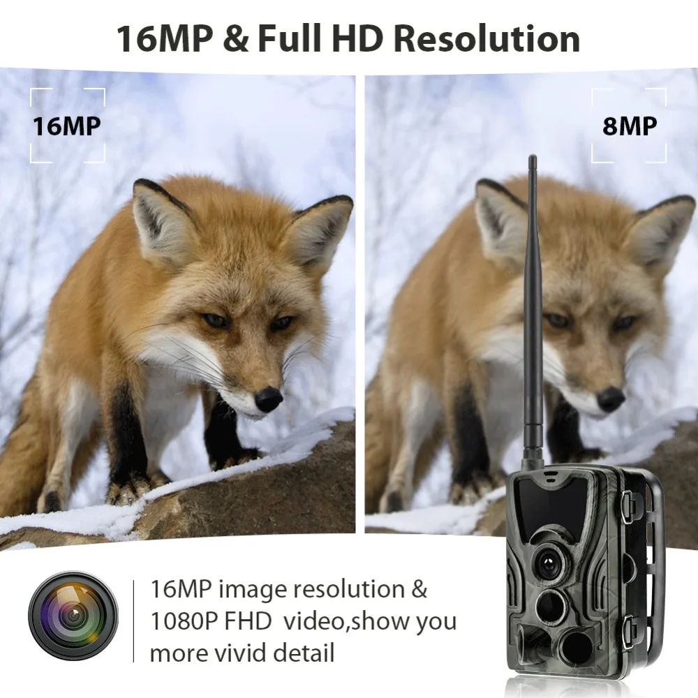 2G MMS SMS SMTP Trail Wildlife Camera 20MP 1080P Night Vision Cellular Mobile Hunting Cameras HC801M Wireless Photo Trap