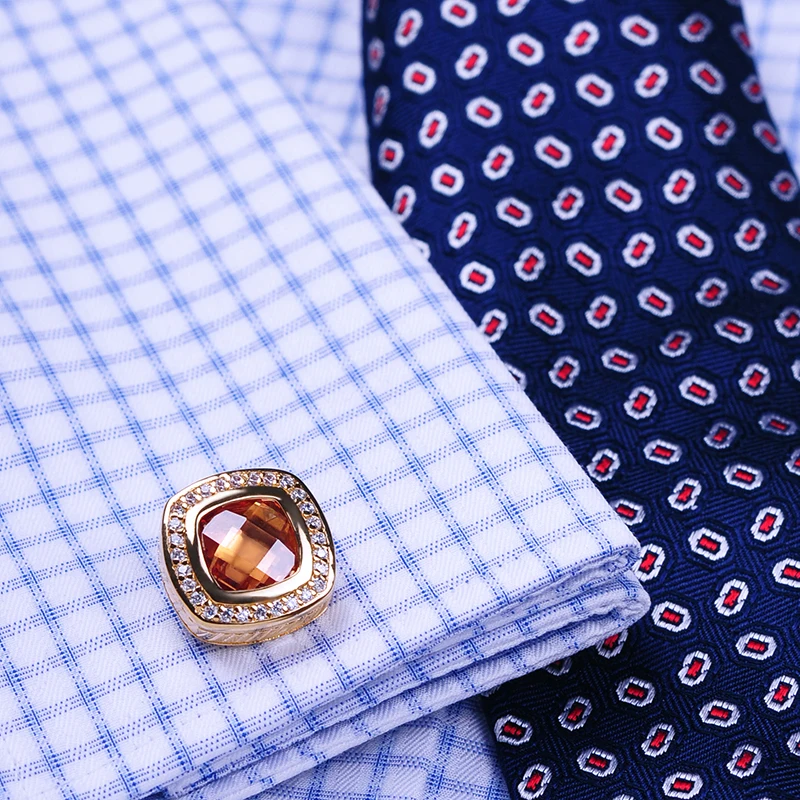 KFLK Jewelry shirt cufflinks for mens Gift Brand cuff buttons Crystal cuff link High Quality