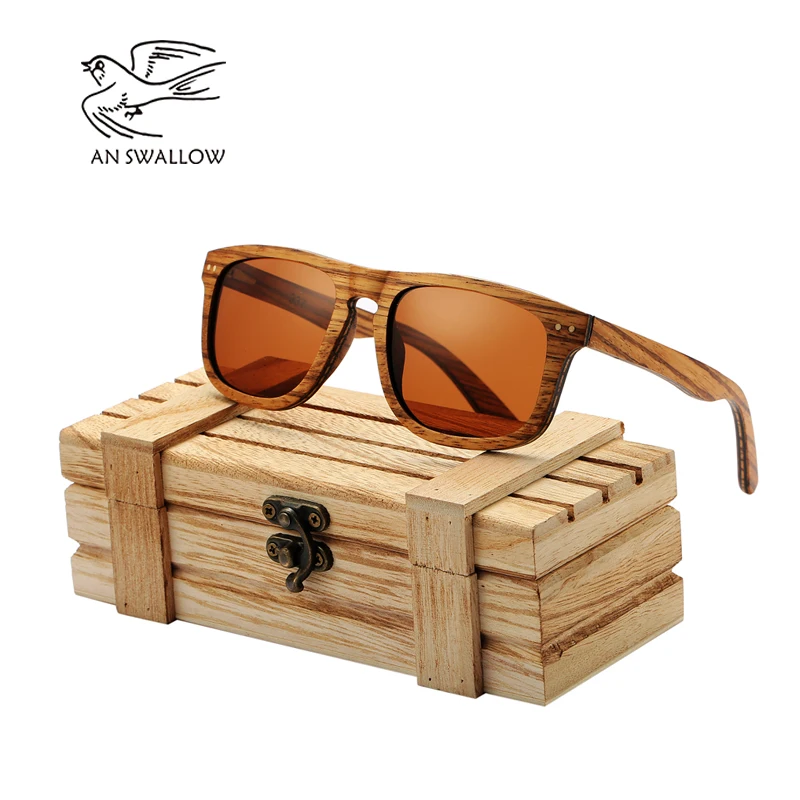 AN SWALLOW  Vintage Sunglasses Natural Handmade Laminated Wood Sunglasses Gray Zebra Wood Sunglasses Round Wood Ebony Sun Glasse