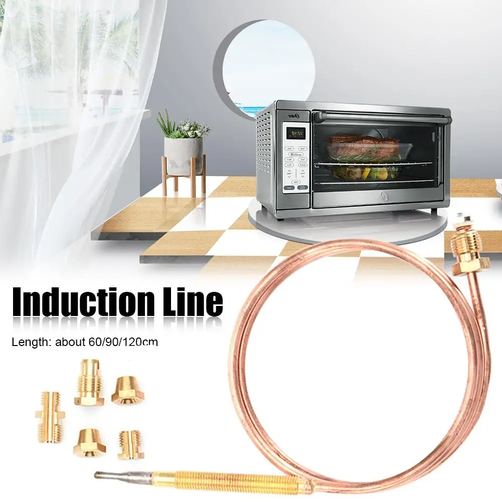 60cm/120cm Gas Valve Induction Line Thermocouple With 5 Fixed Parts For Hot Water Boiler Gas Appliance Fixed Parts 1 SET J2