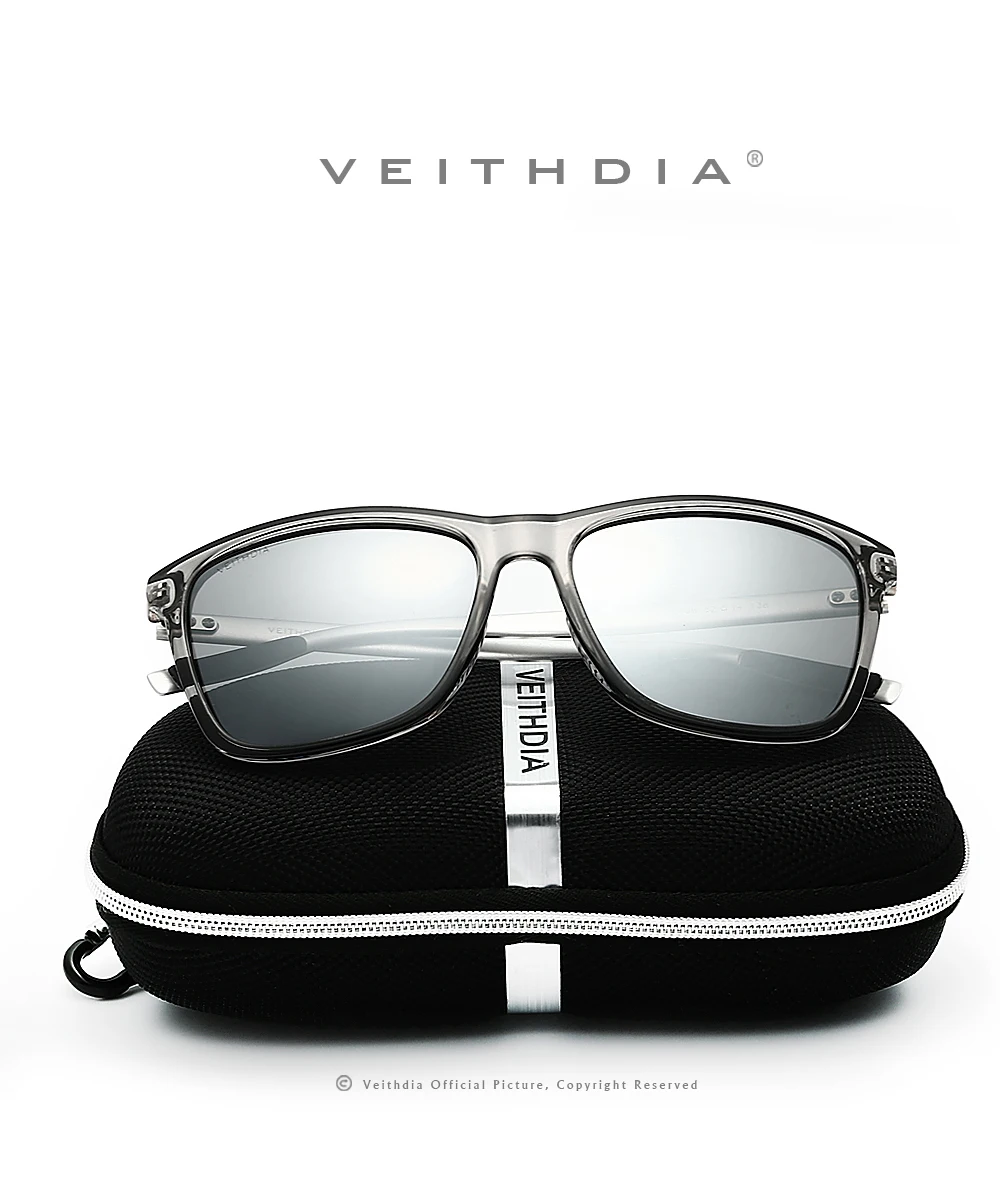 VEITHDIA Unisex Polarisierte Sonnenbrille UV400 TR90 Aluminium-Magnesium Sport Outdoor Vintage Sonnenbrille für Männer und Frauen V6108 – Detail 7