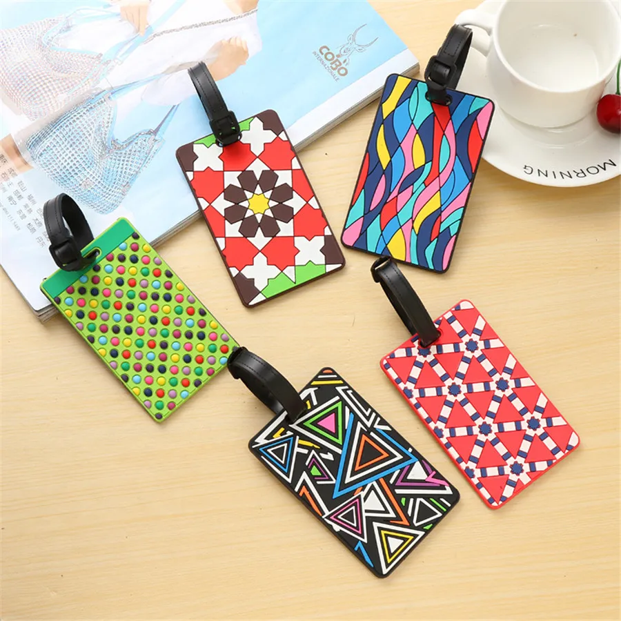 New Suitcase Color Pattern Luggage Tags design ID Tag Luggage Label Address Holder Identifier Label travel Accessories