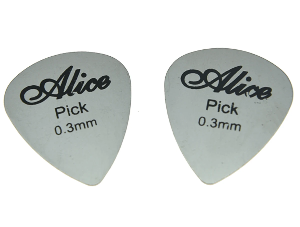 30pcs Alice Metal Guitar Pick Picks Stainless Steel Plectrums 0.3mm Thickness