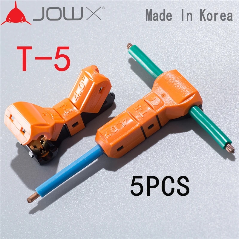 T-5 5PCS 12-11AWG 4mm2 Air conditionin Safety wiring Wire Connectors Scotch Lock Crimp Terminals Electrical Cable Quick Splice