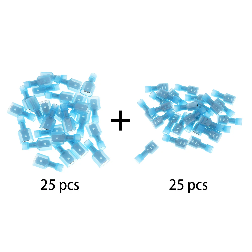 Terminals 50pcs/lot Male and Female Terminator Set Electrical Connectors Terminal 16-14AWG  Fully Insulated Wire Cable Connector