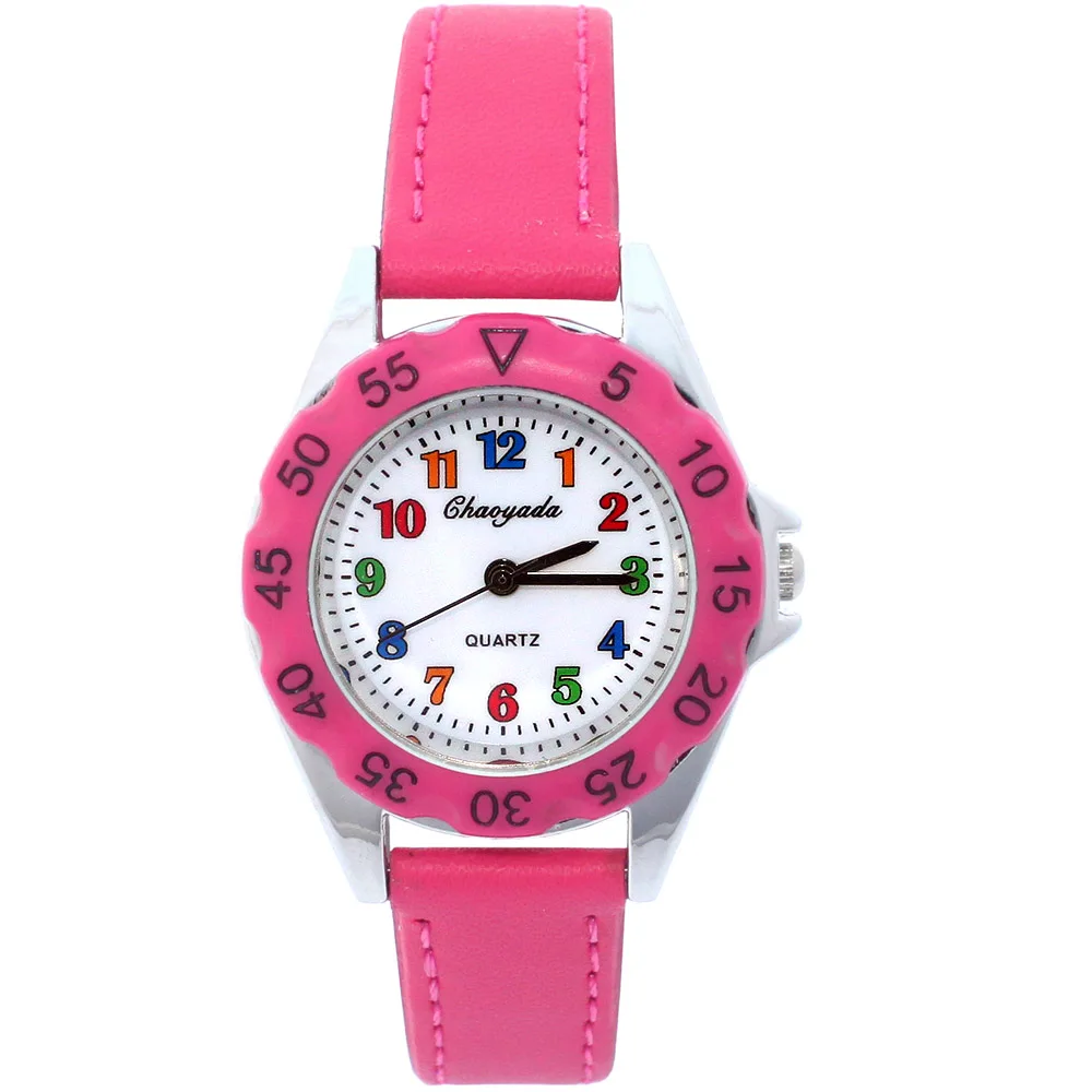 Panas Anak Laki-laki Lucu Girls QUARTZ Watch Anak Anak Kain Tali Siswa Waktu Jam Hadiah Jam Tangan Warna-warni Nomor Panggil