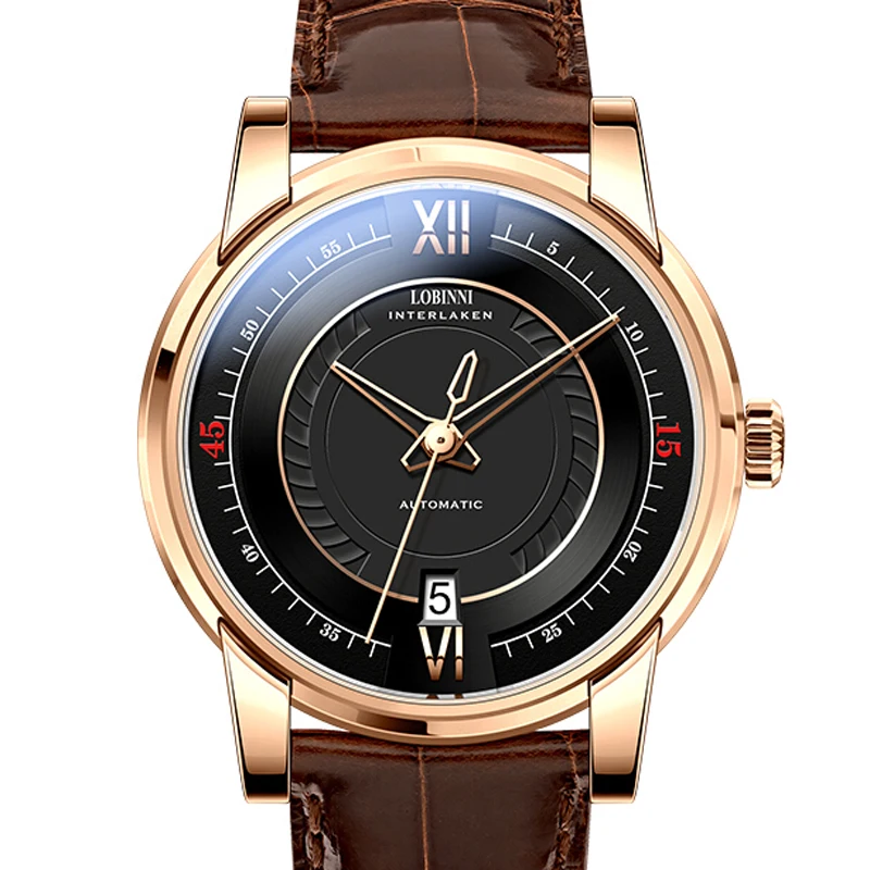 LOBINNI Men's Watch Luxury Switzerland Brand Japan Imported NH35A Automatic Mechanical Movement Sapphire Crystal Clock L16007-4