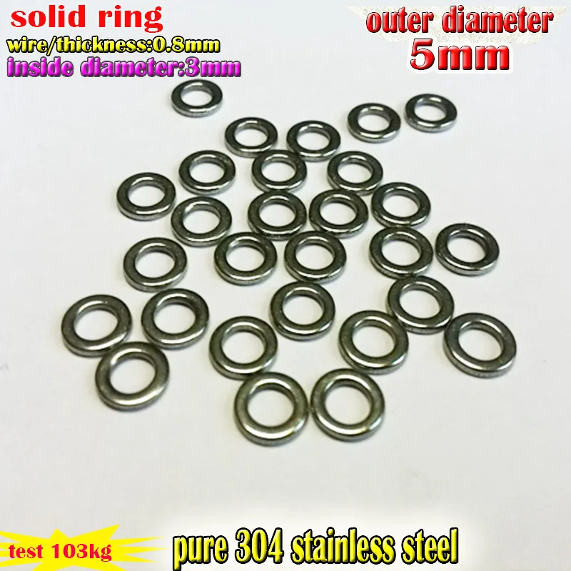 

2024 fishing solid rings lure rings 0.8*3mm*5mm Quantity 5000pc best quality 304 stainless steel