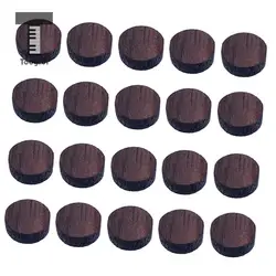 Tooyful 20 Pieces Rosewood Round Shape Electric Guitar Fingerboard Fretboard Dots Marker Inlay Material 6 x 2mm