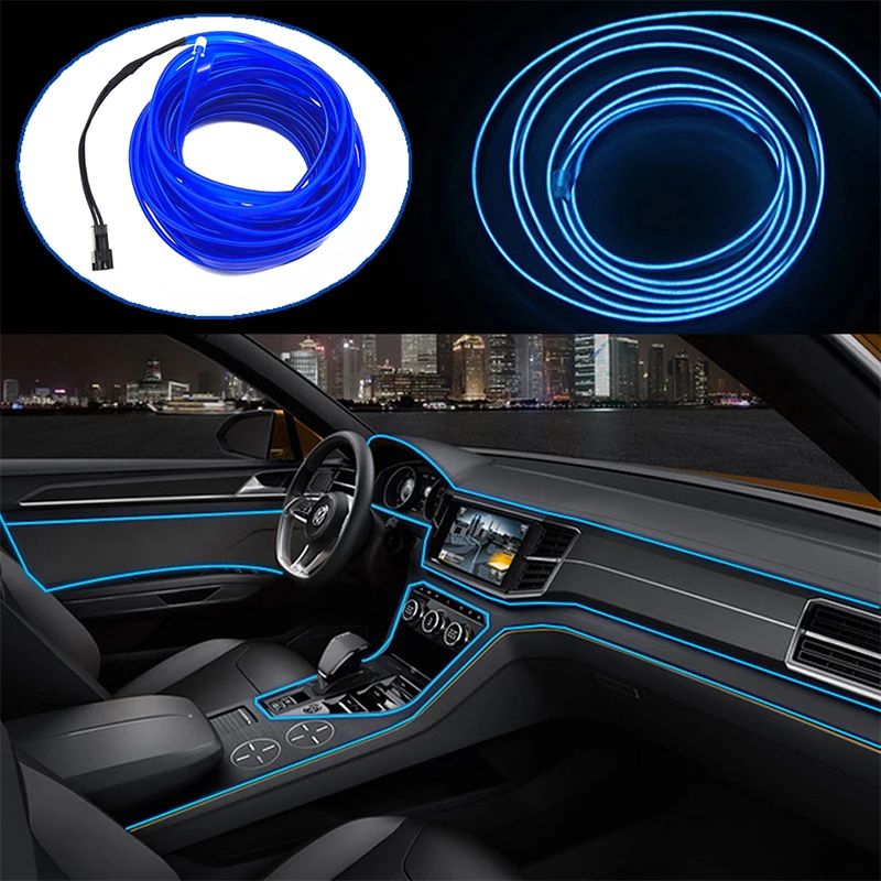 LENTAI 1Set Car LED Atmosphere Lights Decoration Lamp Strips For Kia Rio Ceed Sportage Peugeot 307 206 308 207 Hyundai Solaris