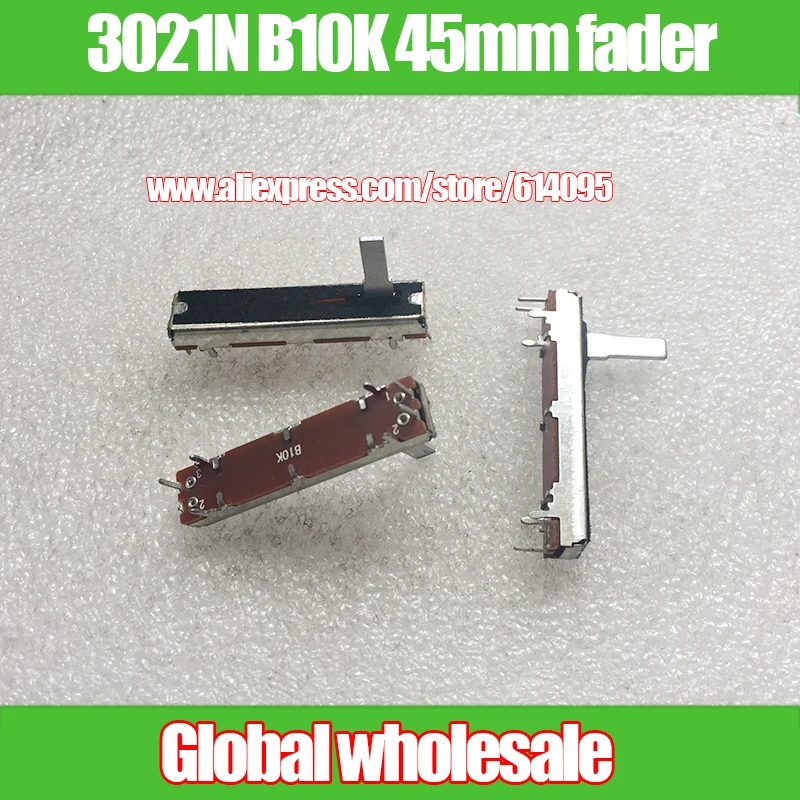 

8pcs 45mm 4.5cm B10K Straight Slide Potentiometer / Dimming Light Mixer Fader 3021N / Handle Height 15mm 1-channel fader B103