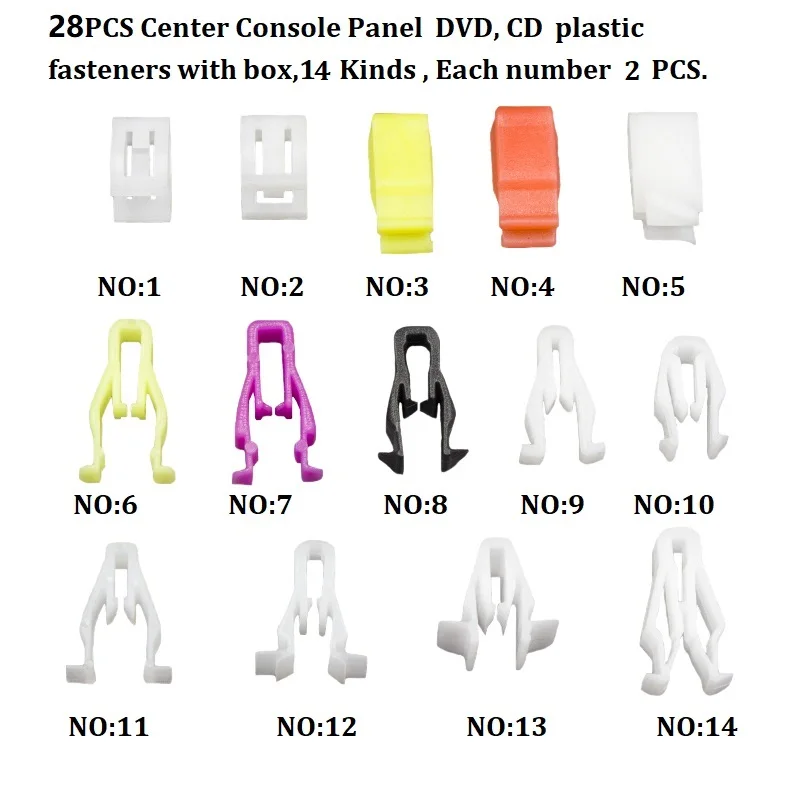 Universal Auto Plastic Fastener Clip For All Cars Dashboard DVD CD Console Panel Trim Metal Rivet