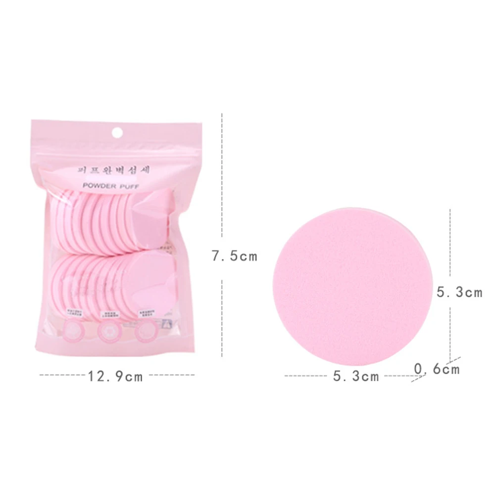 20 stks Vrouwen Schoonheid Zachte Reiniging Spons Natuurlijke Gezicht Wassen Puff Facial Cleaning Pad Puff Makeup Tools Nieuwe Willekeurige Kleur