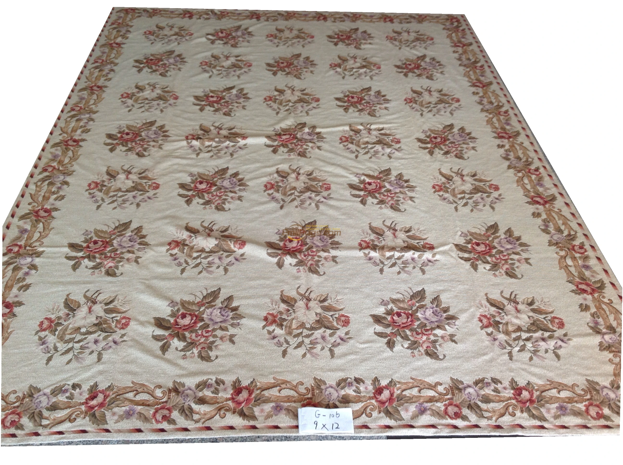 

Original Needled Wool Carpet Of French Design Made By Old Hands Antique French Flower Needlepoint Woven Wool Rug Carpet