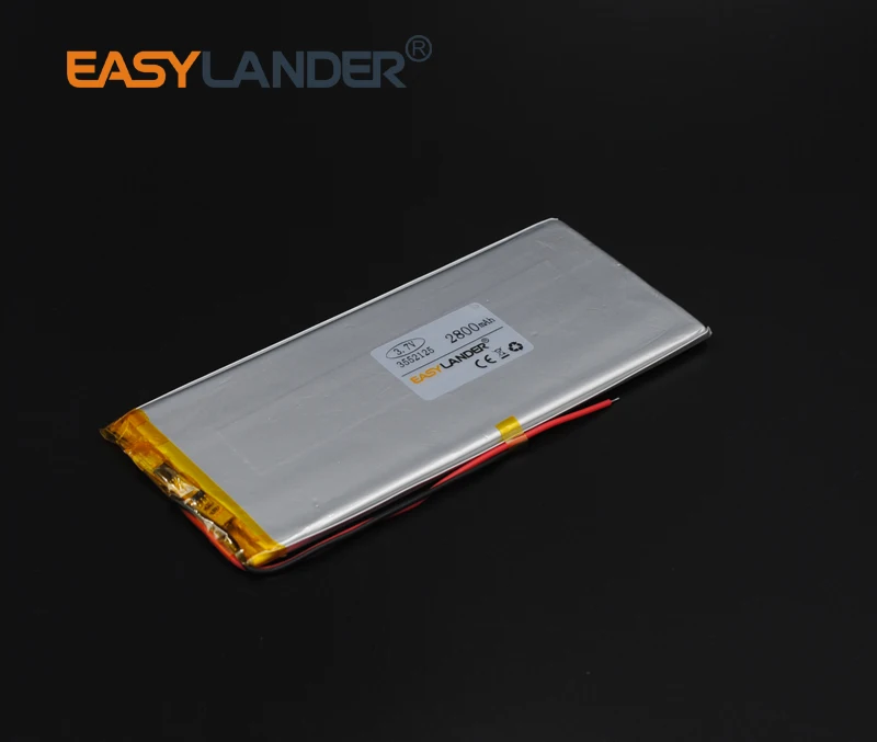 3.7V 2800mAh 3552125   แบตเตอรี่ลิเธียม Li-Ion Li Polymer แบบชาร์จไฟได้สําหรับโน้ตบุ๊กแท็บเล็ตพีซี